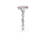 White gold Fancy Pink Marquise Cut Solitaire Twisted Pave Band with Four-Prong Setting_17