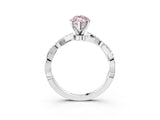 White gold Fancy Pink Marquise Cut Solitaire Twisted Pave Band with Four-Prong Setting_18