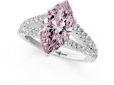 White gold Fancy Pink Marquise  Cut Split Shank Pave Diamond Engagement Ring with Four-Prong Setting_25