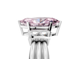 White gold Fancy Pink Marquise  Cut Three-Stone Channel Set Ring with Bar Prongs_118