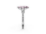 White gold Fancy Pink Marquise  Cut Three-Stone Diamond Pavé Band with Prong Setting_19