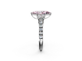 White gold Fancy Pink Marquise  Cut Three-Stone Diamond Pave Band with Prong Setting_39