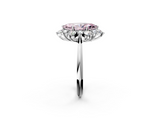 White gold Fancy Pink Marquise  Diamond Cluster Halo Ring with Solitaire Band and Four-Prong Setting_23