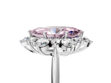 White gold Fancy Pink Marquise  Diamond Cluster Halo Ring with Solitaire Band and Four-Prong Setting_25