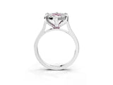 White gold Fancy Pink Marquise  Diamond Cluster Halo Solitaire with Four-Prong Setting_91