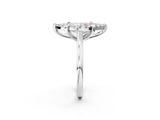 White gold Fancy Pink Marquise  Diamond Cluster Halo Solitaire with Four-Prong Setting_91