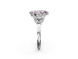 White gold Fancy Pink Marquise  Diamond Cluster Leaf Design Ring with Prong Setting_73