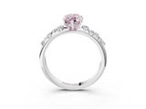 White gold Fancy Pink Marquise  Diamond Cluster Prong-Set Solitaire Ring_66
