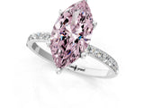 White gold Fancy Pink Marquise  Diamond Pavé Band with Six-Prong Setting_52