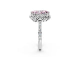 White gold Fancy Pink Marquise  Diamond Solitaire Ring with Shared Prong Pavé Band_26