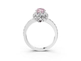 White gold Fancy Pink Marquise  Diamond Solitaire Ring with Shared Prong Pavé Band_27