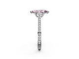 White gold Fancy Pink Marquise  Diamond Solitaire with Pave Band and Six-Prong Setting_21