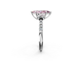 White gold Fancy Pink Marquise  Diamond Three-Stone Pave Band with Four-Prong Setting_22