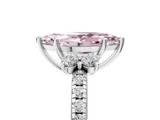White gold Fancy Pink Marquise  Diamond Three-Stone Pave Band with Four-Prong Setting_25