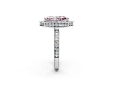 White gold Fancy Pink Marquise  Halo Diamond Engagement Ring with Milgrain Pave Band and Four-Prong Setting_52