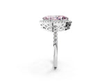 White gold Fancy Pink Marquise  Halo Diamond Engagement Ring with Pavé Band and Four-Prong Setting_22
