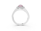 White gold Fancy Pink Marquise  Halo Diamond Engagement Ring with Solitaire Band and Four-Prong Setting_23
