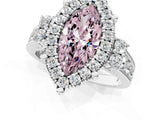 White gold Fancy Pink Marquise  Halo Diamond Engagement Ring with Split Shank and Four-Prong Setting_68