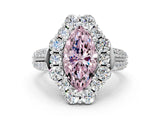 White gold Fancy Pink Marquise  Halo Diamond Engagement Ring with Split Shank and Prong Setting_70