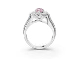 White gold Fancy Pink Marquise  Halo Diamond Engagement Ring with Split Shank and Prong Setting_73
