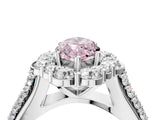 White gold Fancy Pink Marquise  Halo Diamond Engagement Ring with Split Shank and Prong Setting_74
