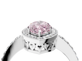 White gold Fancy Pink Marquise  Halo Diamond Pavé Band Ring with Prong Setting_24