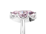 White gold Fancy Pink Marquise  Halo Diamond Ring with Round Cluster Setting, Solitaire Band, and Four-Prong Setting_88