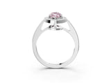 White gold Fancy Pink Marquise  Halo Pavé Diamond Engagement Ring with Bezel Setting_52
