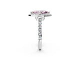 White gold Fancy Pink Marquise  Halo Pavé Diamond Engagement Ring with Four-Prong Setting_28