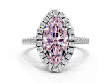 White gold Fancy Pink Marquise  Halo Pavé Diamond Engagement Ring with Four-Prong Setting_3