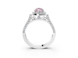 White gold Fancy Pink Marquise  Halo Pave Split Shank Prong Setting Ring_29