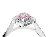 White gold Fancy Pink Marquise  Halo Round Diamond Pave Band with Four-Prong Setting_54