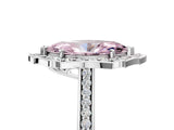 White gold Fancy Pink Marquise  Halo Round Diamond Pave Band with Four-Prong Setting_55