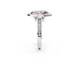 White gold Fancy Pink Marquise  Halo Solitaire Diamond Ring with Pave Band and Bezel Setting_50