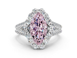 White gold Fancy Pink Marquise  Halo Split Shank Diamond Engagement Ring with Prong Setting_20