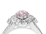 White gold Fancy Pink Marquise  Halo Split Shank Diamond Engagement Ring with Prong Setting_24