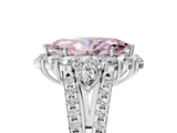 White gold Fancy Pink Marquise  Halo Split Shank Diamond Engagement Ring with Prong Setting_25