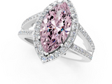 White gold Fancy Pink Marquise  Halo Split Shank Diamond Ring with Four-Prong Setting_33