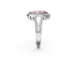 White gold Fancy Pink Marquise  Halo Split Shank Diamond Ring with Four-Prong Setting_34