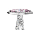 White gold Fancy Pink Marquise  Halo Split Shank Diamond Ring with Pavé Setting_31