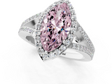 White gold Fancy Pink Marquise  Halo Split Shank Diamond Ring with Prong Setting_22