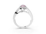 White gold Fancy Pink Marquise  Halo Split Shank Diamond Ring with Prong Setting_24