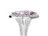 White gold Fancy Pink Marquise  Halo Split Shank Diamond Ring with Prong Setting_24