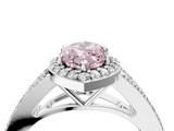 White gold Fancy Pink Marquise  Halo Split Shank Diamond Ring with Prong Setting_25