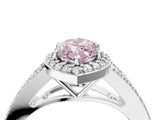 White gold Fancy Pink Marquise  Halo Split Shank Pave Diamond Ring with Four-Prong Setting_53