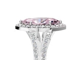 White gold Fancy Pink Marquise  Halo Split Shank Pave Diamond Ring with Four-Prong Setting_54