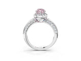 White gold Fancy Pink Marquise  Halo Split Shank Pave Diamond Ring with Petal Prong Setting_35