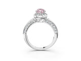 White gold Fancy Pink Marquise  Halo Split Shank Pave Diamond Ring with Petal Prong Setting_47