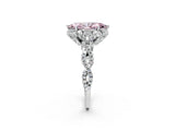 White gold Fancy Pink Marquise  Halo Twist Band Solitaire Ring with Six-Prong Setting_34