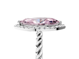 White gold Fancy Pink Marquise  Halo Twisted Band Four-Prong Diamond Ring_42